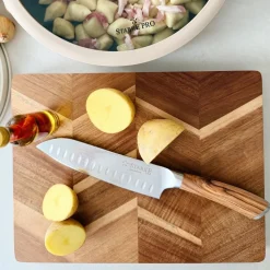 Nóż Santoku z twardej stali Starke Pro Keiko Yoko 17,5 cm