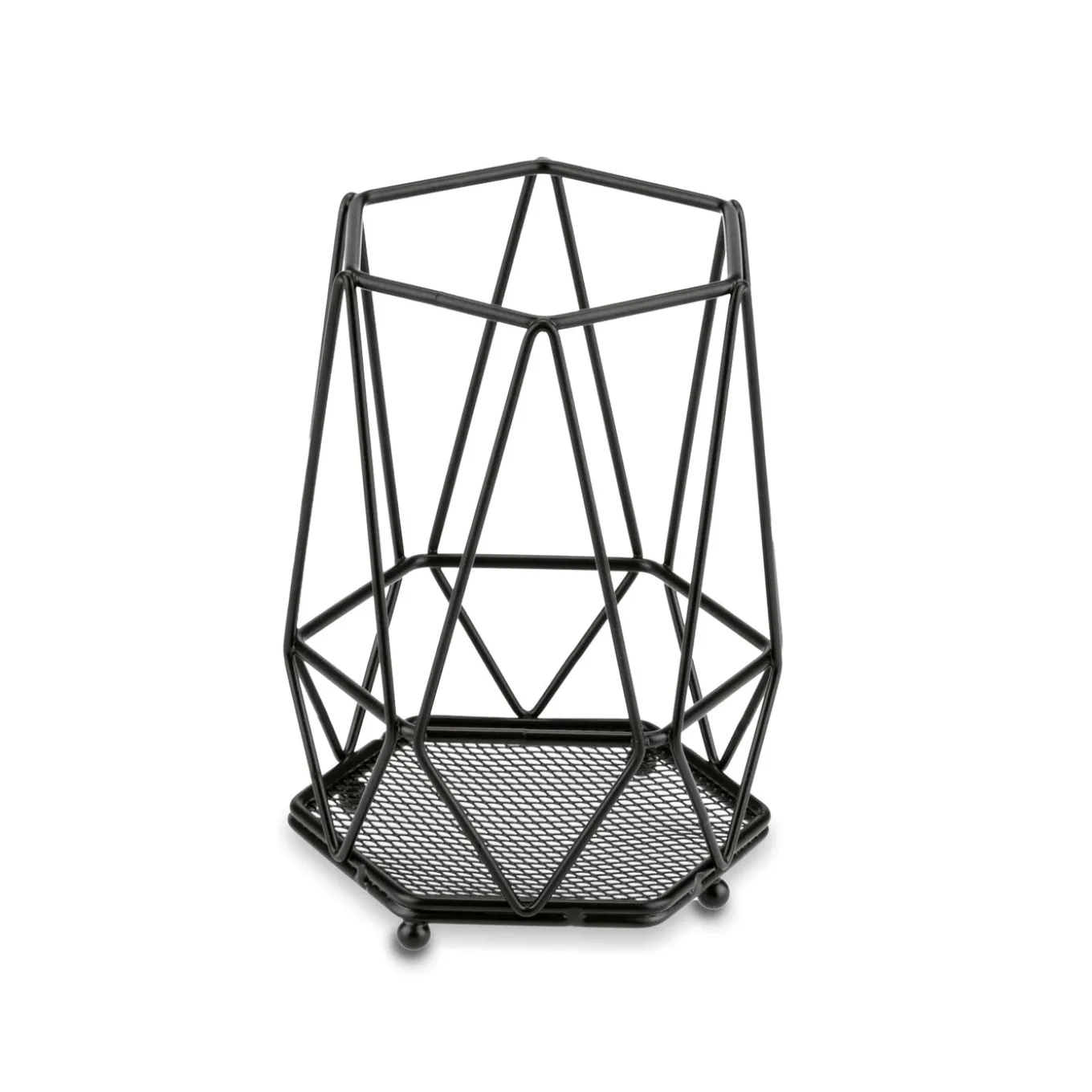 Ociekacz na sztućce Tadar Deco 12 x 11 x 16,5 cm czarny