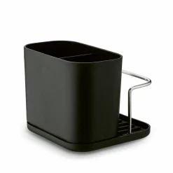 Ociekacz na sztućce z podstawką Tadar Clean 13,5 x 12 x 10,8 cm czarny