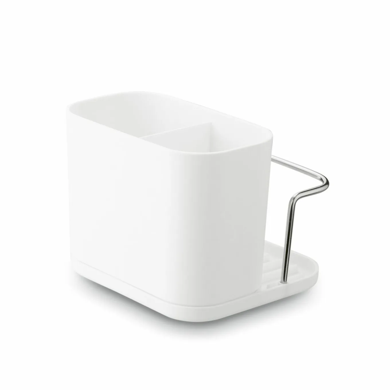 Ociekacz na sztućce z podstawką Tadar Clean 13,5 x 12 x 10,8 cm biały