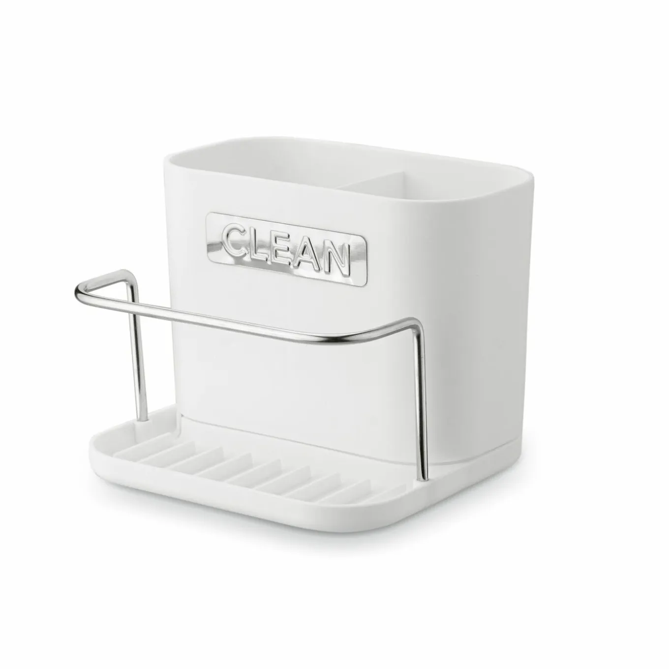 Ociekacz na sztućce z podstawką Tadar Clean 13,5 x 12 x 10,8 cm biały
