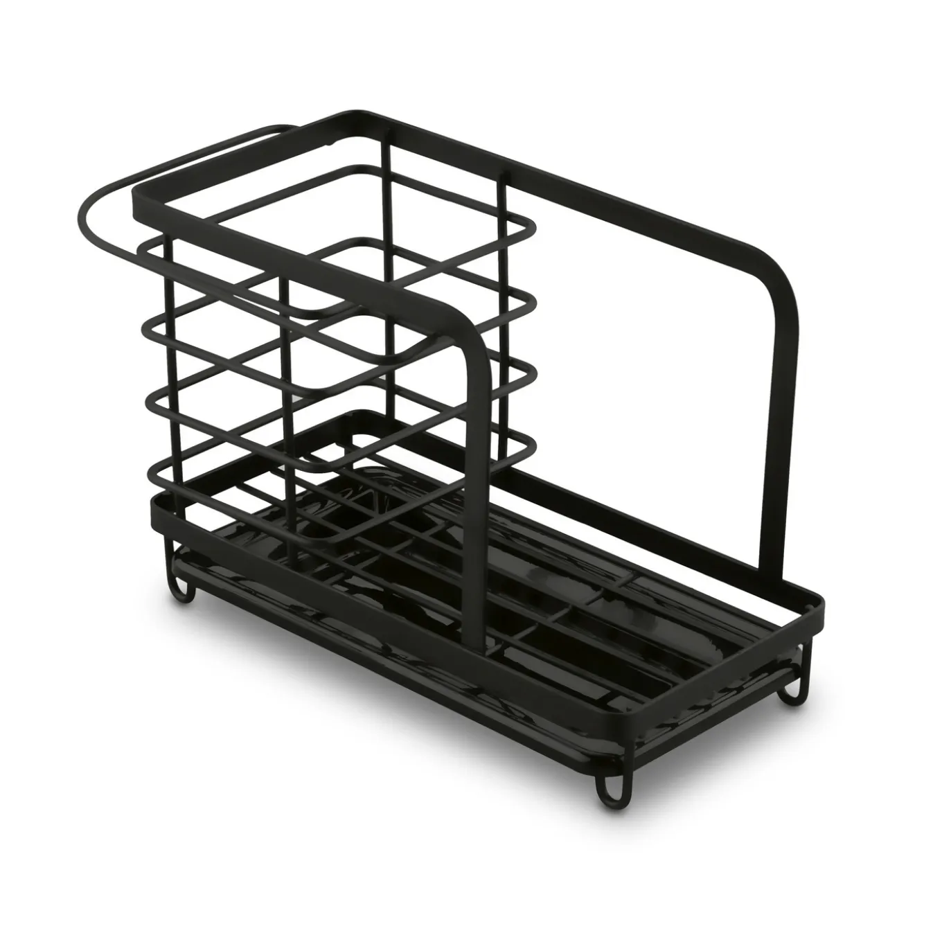 Organizer do zlewu druciany Tadar Trendy 23,5 x 13,5 x 15 cm czarny