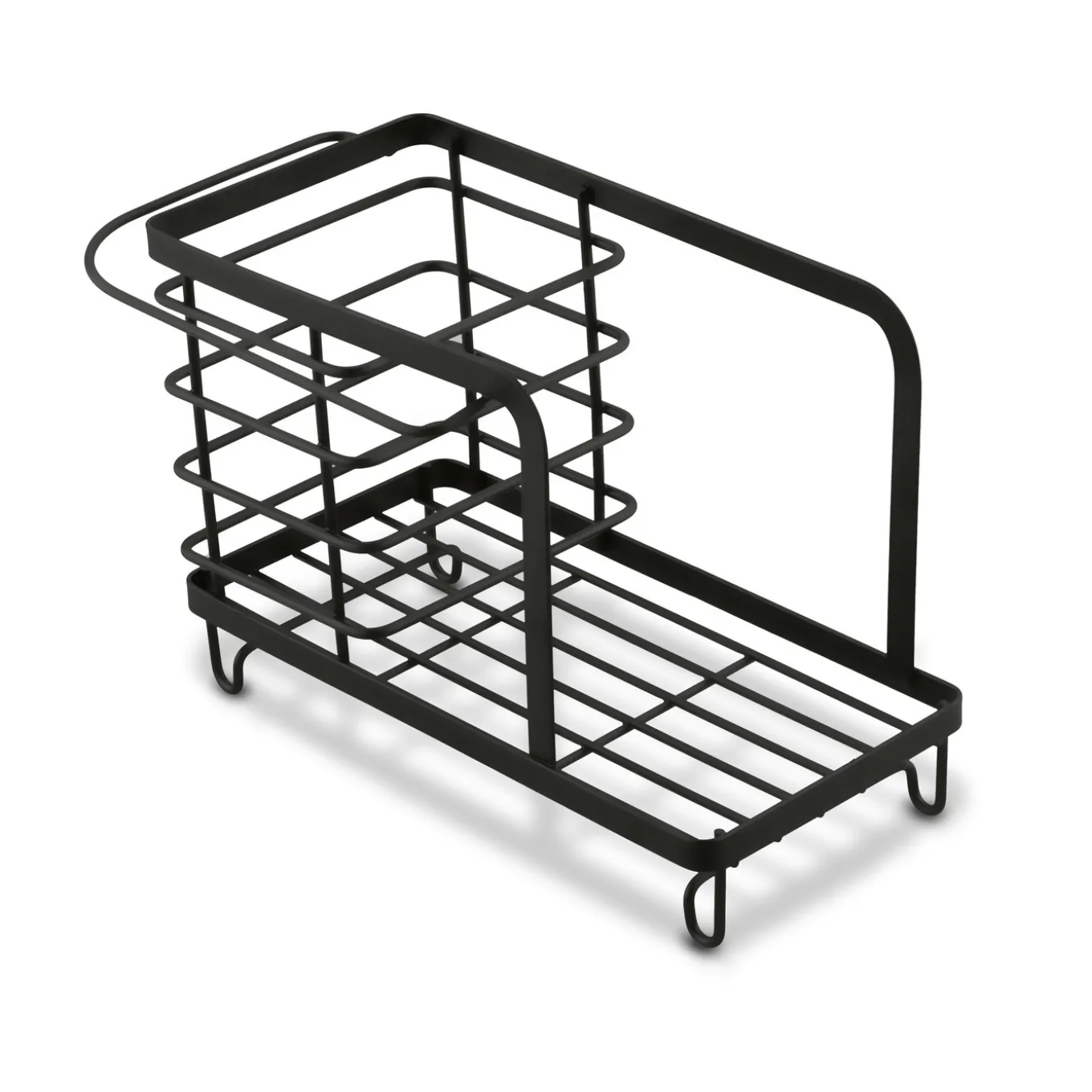 Organizer do zlewu druciany Tadar Trendy 23,5 x 13,5 x 15 cm czarny