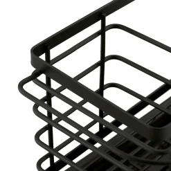 Organizer do zlewu druciany Tadar Trendy 23,5 x 13,5 x 15 cm czarny