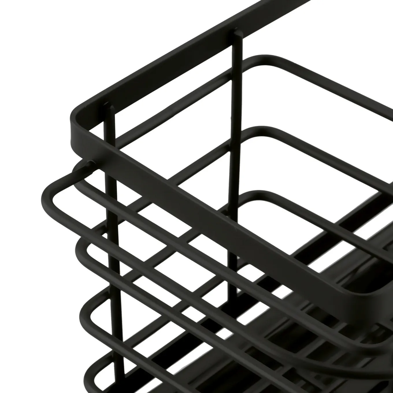 Organizer do zlewu druciany Tadar Trendy 23,5 x 13,5 x 15 cm czarny