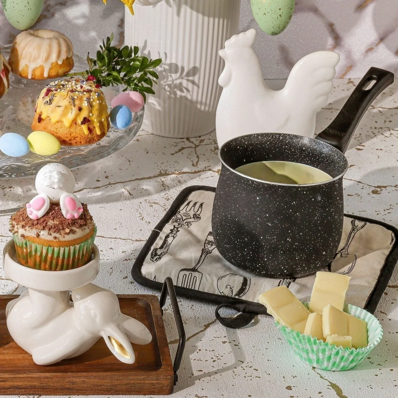 Papierowe papilotki do muffinek Tadar Zielone 60 sztuk mix wzorów