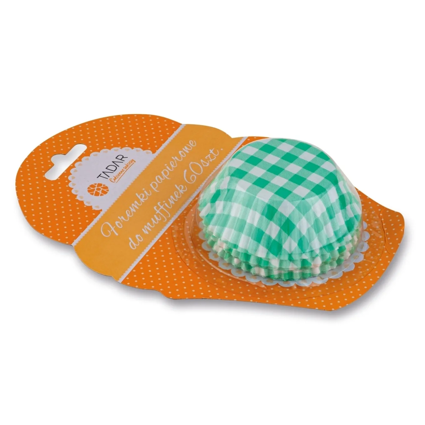 Papierowe papilotki do muffinek Tadar Zielone 60 sztuk mix wzorów