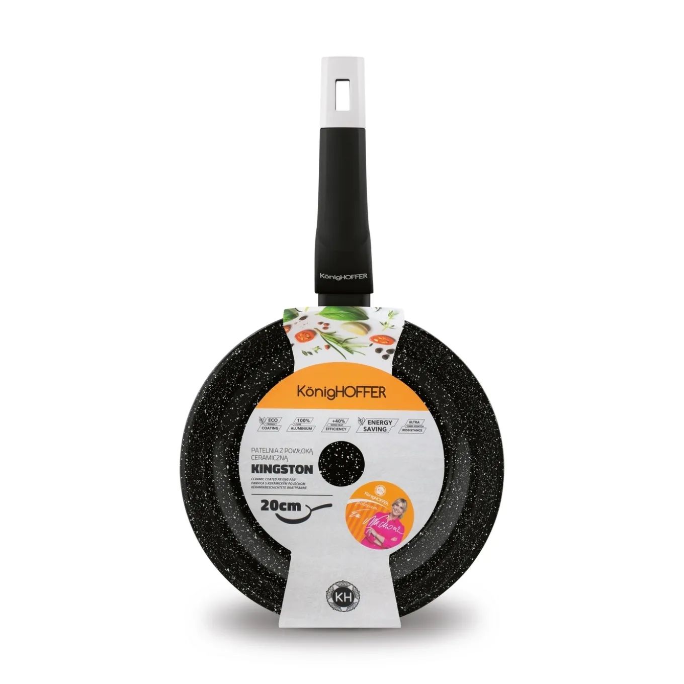 Patelnia ceramiczna marmurkowa Konighoffer Kingstone 20 cm