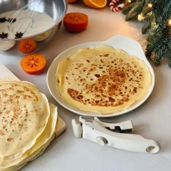 Patelnia do naleśników indukcyjna Starke Pro Compacti Cream 26 cm z odpinanym uchwytem