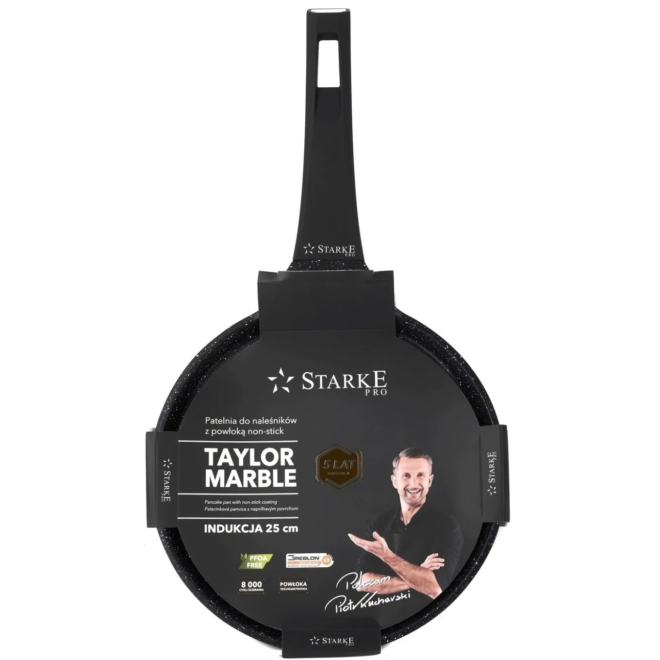 Patelnia do naleśników na indukcję Starke Pro Taylor Marble 25 cm