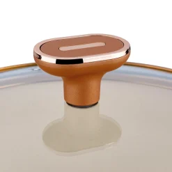 Patelnia głęboka na indukcję krótkie uchwyty Starke Pro Texture Copper 28 x 8 cm