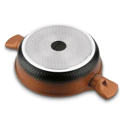 Patelnia głęboka na indukcję krótkie uchwyty Starke Pro Texture Copper 28 x 8 cm