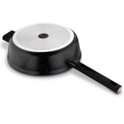Patelnia głęboka na indukcję z pokrywką Starke Pro Starlet Black 28 x 8 cm