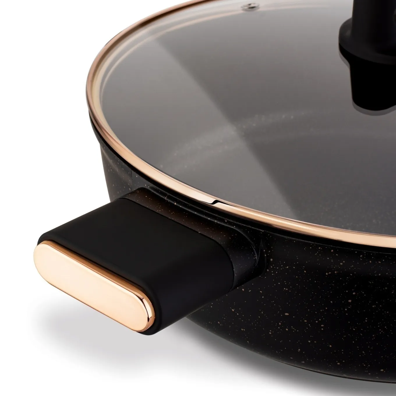 Patelnia głęboka na indukcję z pokrywką Starke Pro Starlet Black 28 x 8 cm