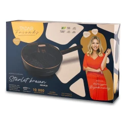 Patelnia głęboka na indukcję z pokrywką Starke Pro Starlet Brown 28 x 8 cm