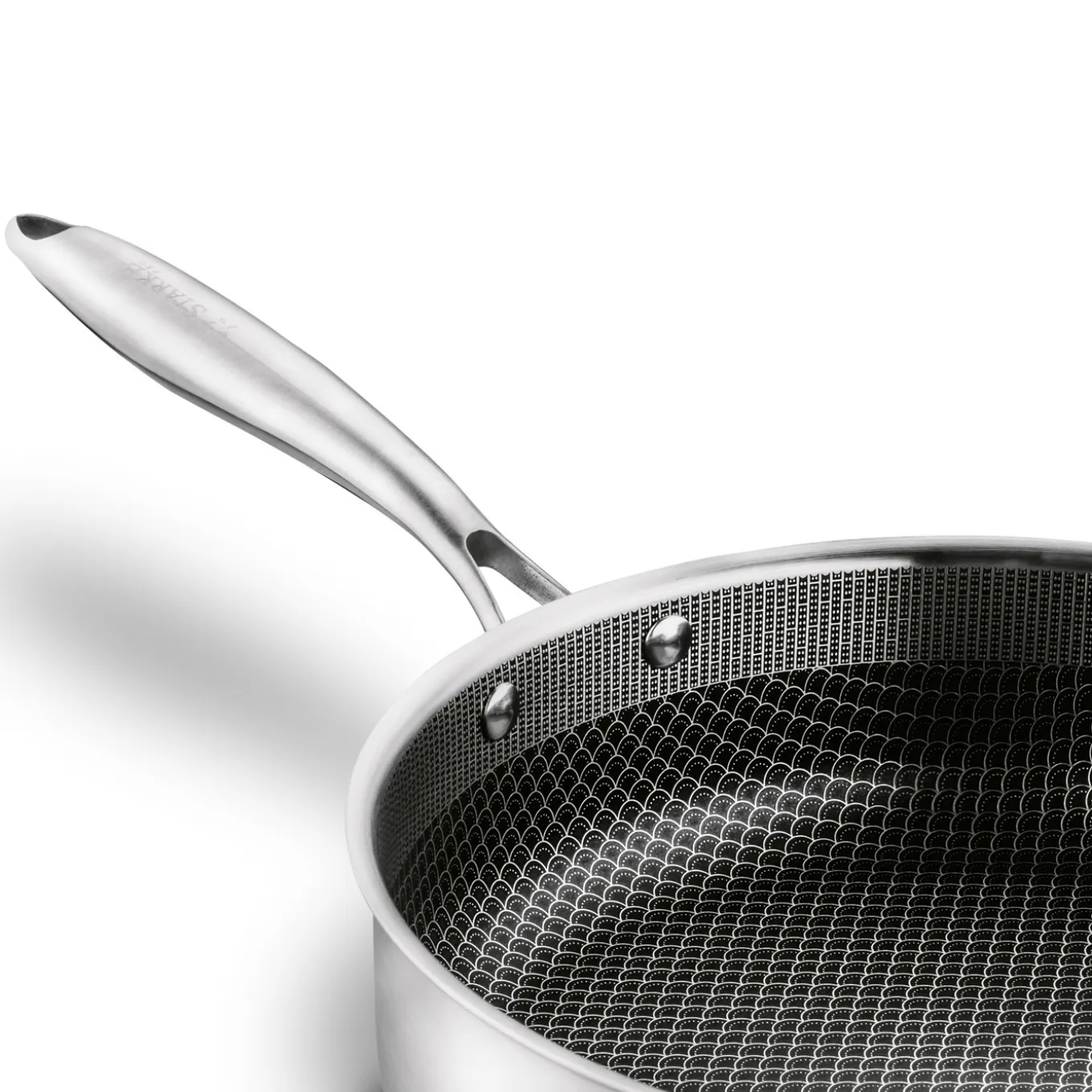 Patelnia głęboka nierdzewna Starke Pro Linesta Steel 28 x 8 cm z pokrywką
