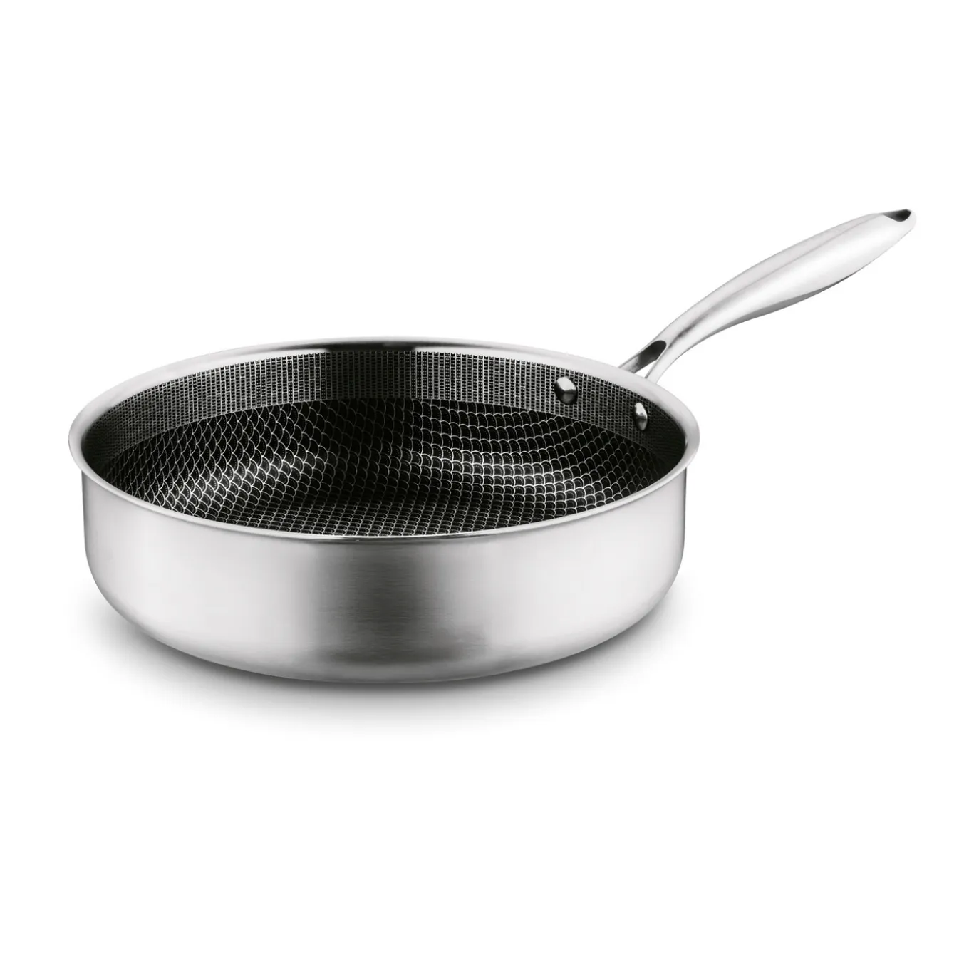 Patelnia głęboka nierdzewna Starke Pro Linesta Steel 28 x 8 cm z pokrywką