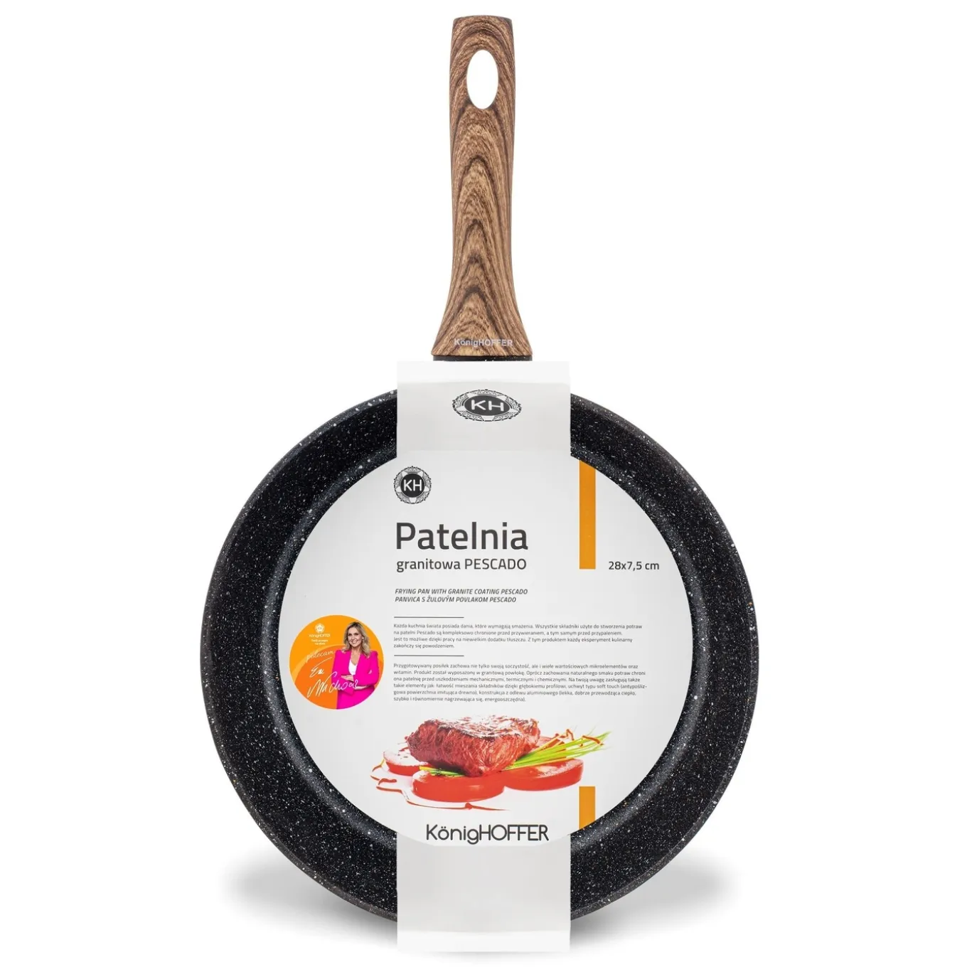 Patelnia granitowa głęboka KonigHOFFER Pescado 28 cm
