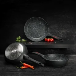 Patelnia granitowa głęboka na indukcję Starke Pro Piccante 24 cm
