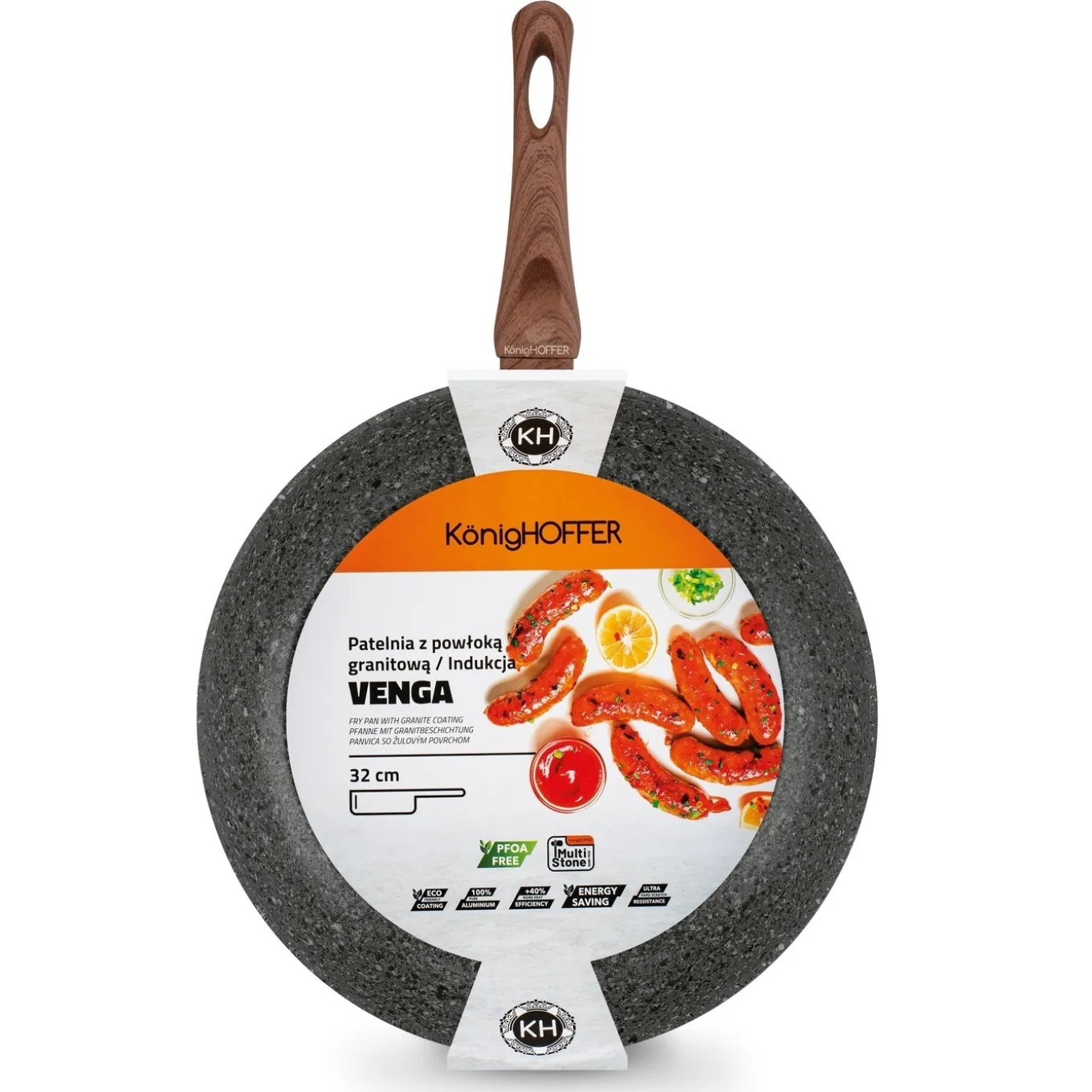 Patelnia granitowa Konighoffer Venga 32 cm indukcja