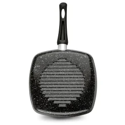 Patelnia grillowa marmurkowa Tadar Marmara Black 26 cm bez indukcji