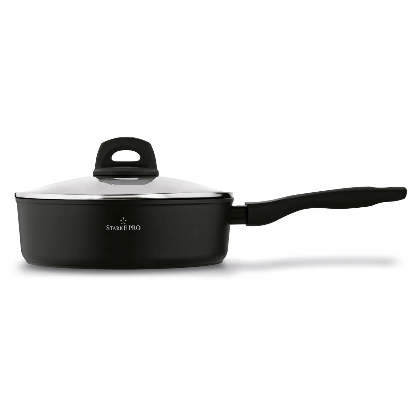 Patelnia indukcyjna głęboka non-stick z pokrywką Starke Pro Sesar 24 cm