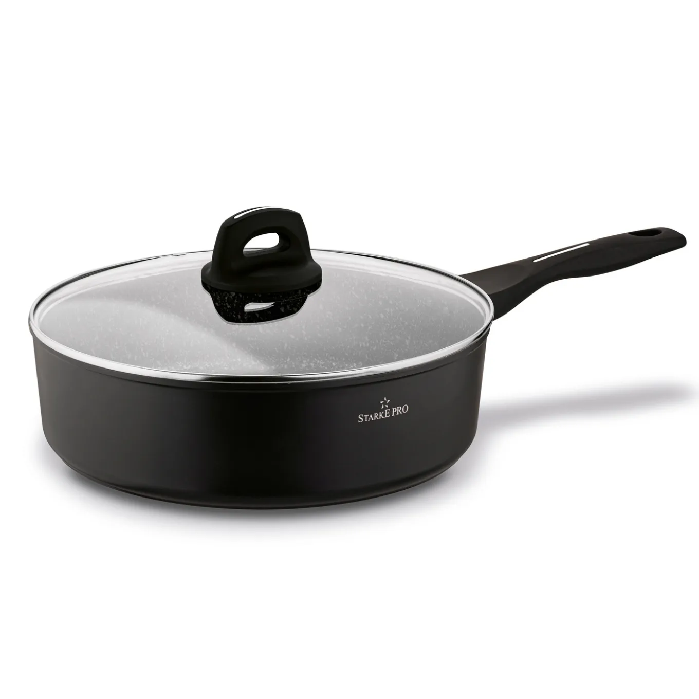 Patelnia indukcyjna głęboka non-stick z pokrywką Starke Pro Sesar 28 cm