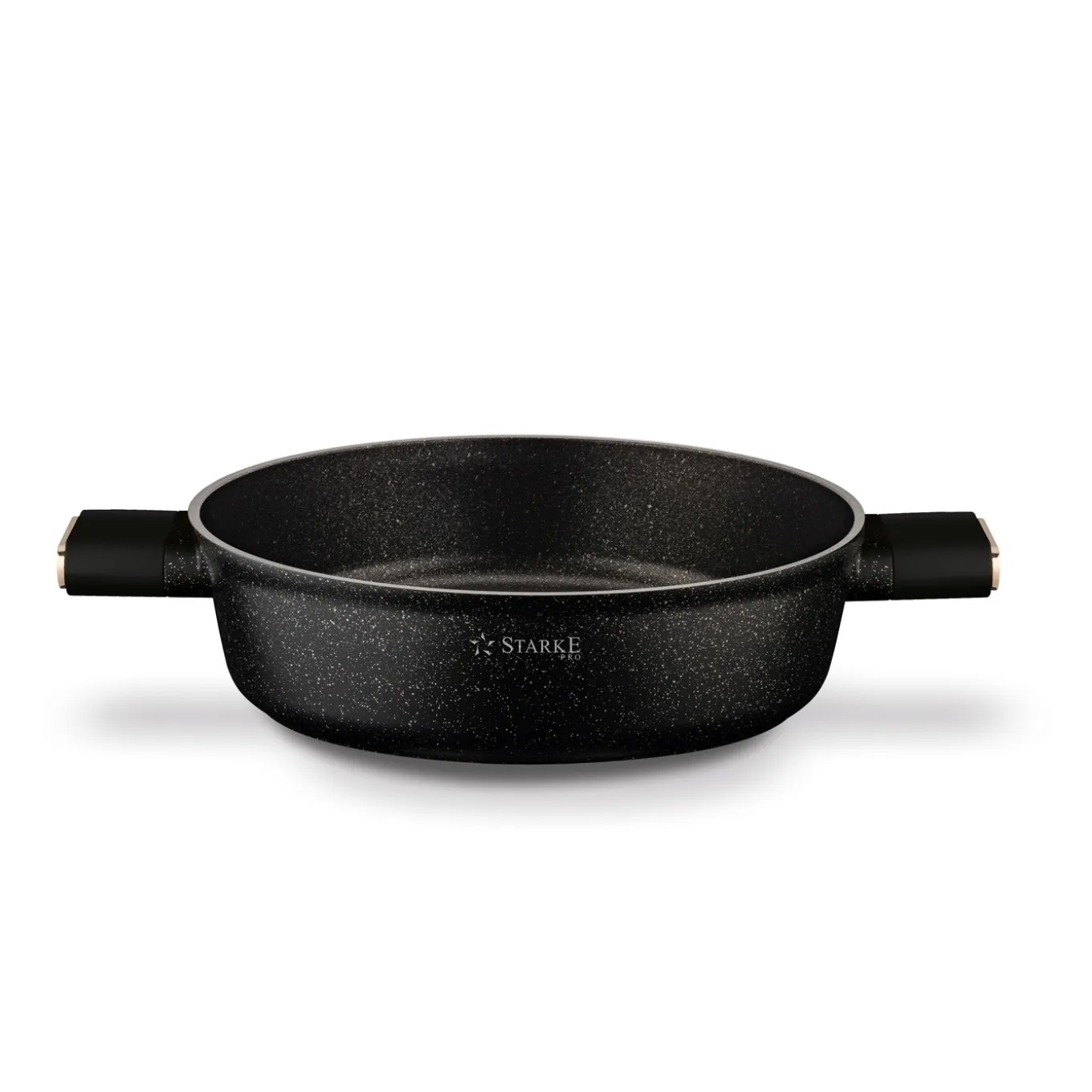 Patelnia krótkie uchwyty z pokrywką Starke Pro Starlet Black 28x8 cm