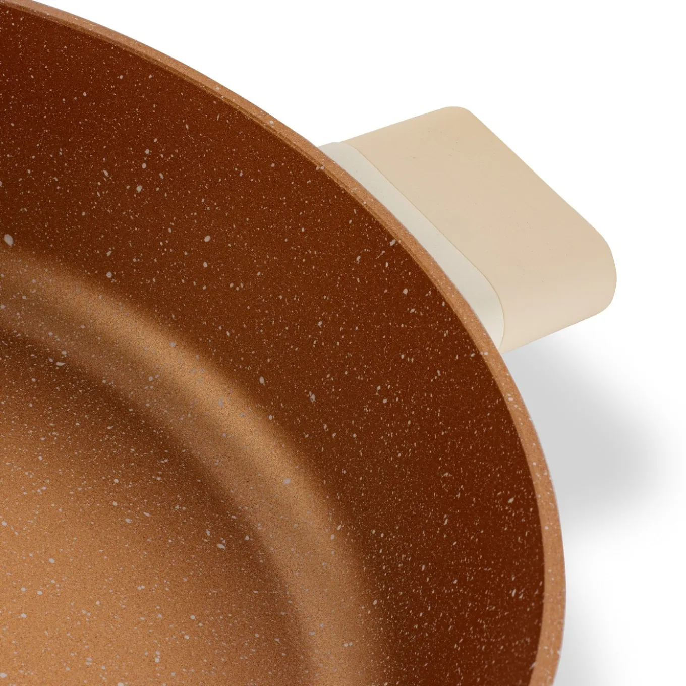 Patelnia krótkie uchwyty z pokrywką Starke Pro Starlet Beige 28x8 cm