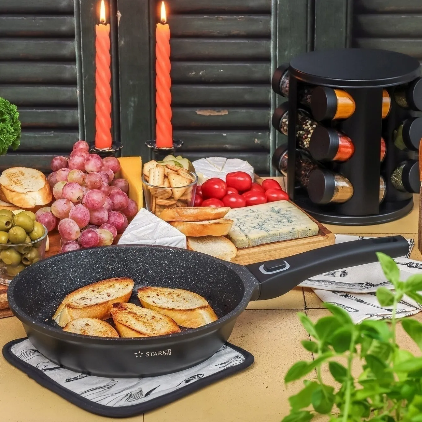 Patelnia marmurowa na indukcję Starke Pro Svart Marble 20 cm