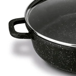 Patelnia na indukcję głęboka krótkie uchwyty Konighoffer Pollo Black 32 x 8 cm