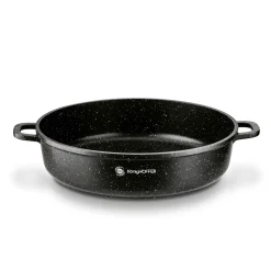 Patelnia na indukcję głęboka krótkie uchwyty Konighoffer Pollo Black 32 x 8 cm