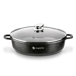 Patelnia na indukcję głęboka krótkie uchwyty Konighoffer Pollo Black 32 x 8 cm