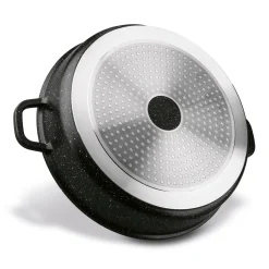 Patelnia na indukcję głęboka krótkie uchwyty Konighoffer Pollo Black 32 x 8 cm