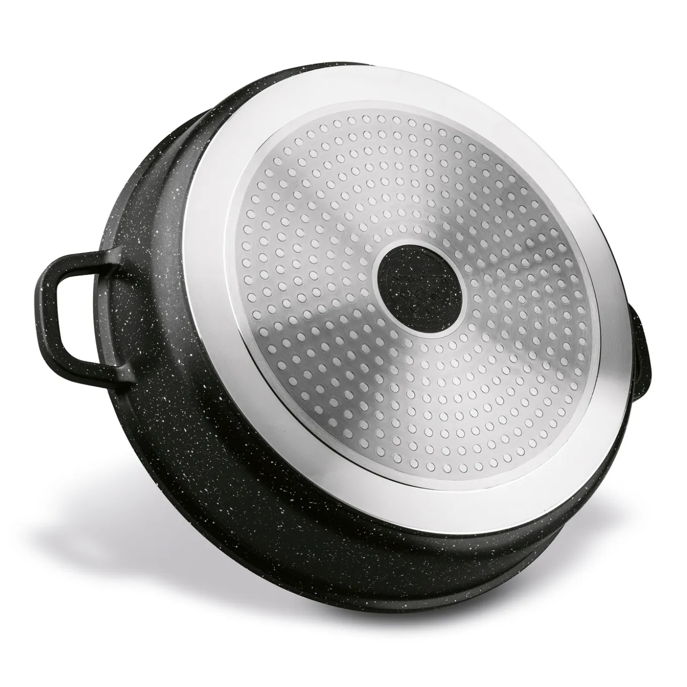 Patelnia na indukcję głęboka krótkie uchwyty Konighoffer Pollo Black 32 x 8 cm