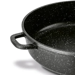 Patelnia na indukcję głęboka krótkie uchwyty Konighoffer Pollo Black 32 x 8 cm