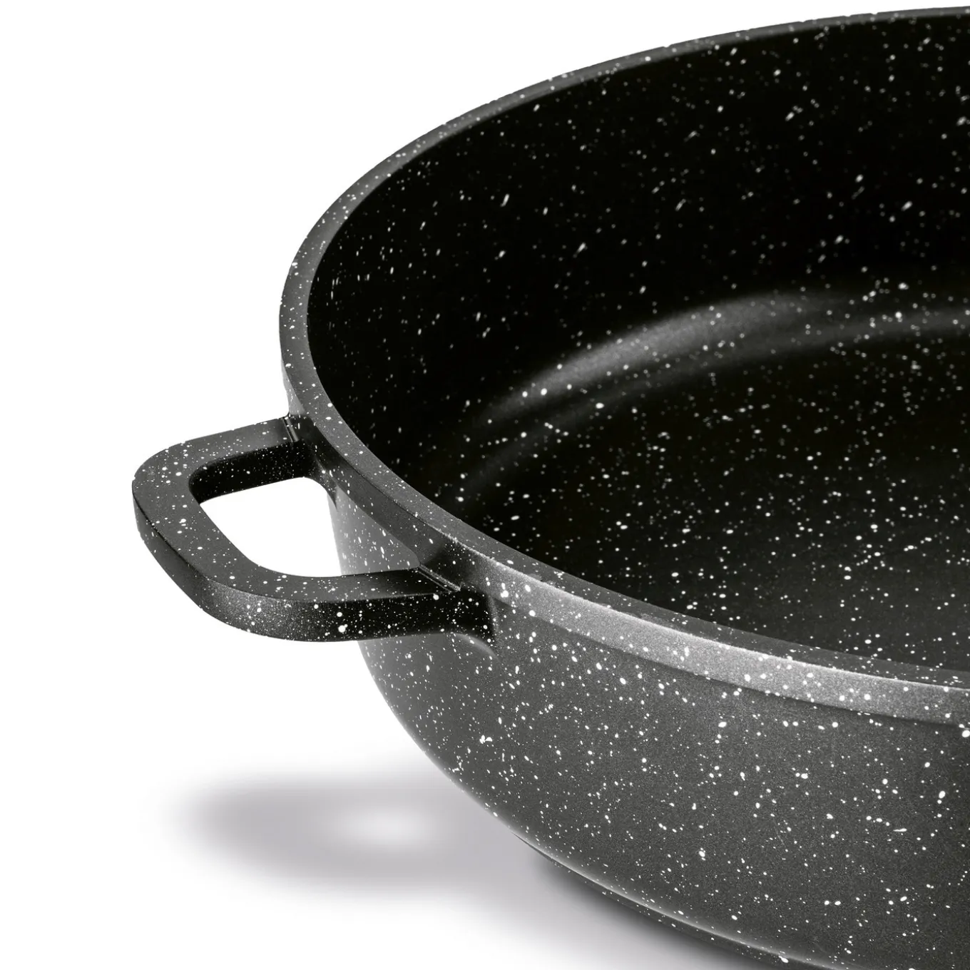 Patelnia na indukcję głęboka krótkie uchwyty Konighoffer Pollo Black 32 x 8 cm