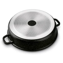 Patelnia na indukcję głęboka krótkie uchwyty Konighoffer Pollo Black 32 x 8 cm