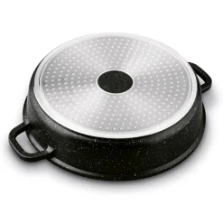 Patelnia na indukcję głęboka krótkie uchwyty Konighoffer Pollo Black 28 x 7 cm