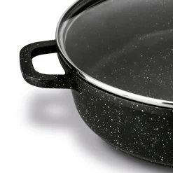 Patelnia na indukcję głęboka krótkie uchwyty Konighoffer Pollo Black 28 x 7 cm