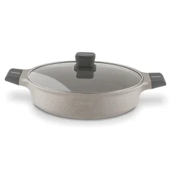 Patelnia na indukcję krótkie uchwyty z pokrywką Starke Pro Stoneware Marble 28 cm
