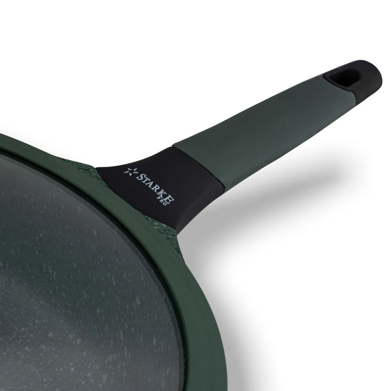 Patelnia na indukcję marmurowa z pokrywką Starke Pro Viridi 28 cm głęboka