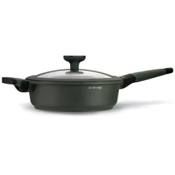 Patelnia na indukcję marmurowa z pokrywką Starke Pro Viridi 24 cm głęboka