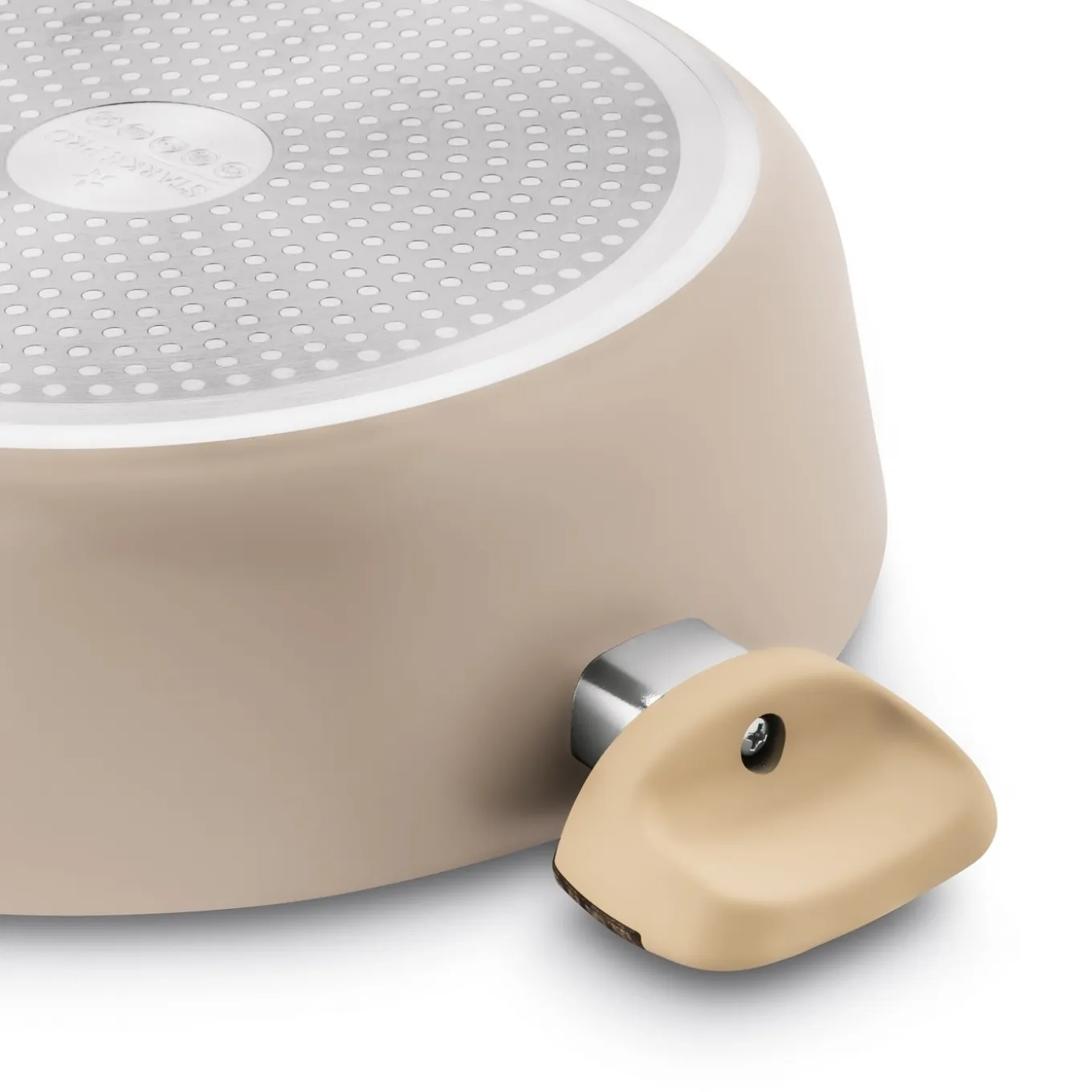 Patelnia na indukcję non stick krótkie uchwyty z pokrywką Starke Pro Light Coffee 28 cm