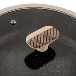 Patelnia na indukcję non stick krótkie uchwyty z pokrywką Starke Pro Light Coffee 28 cm