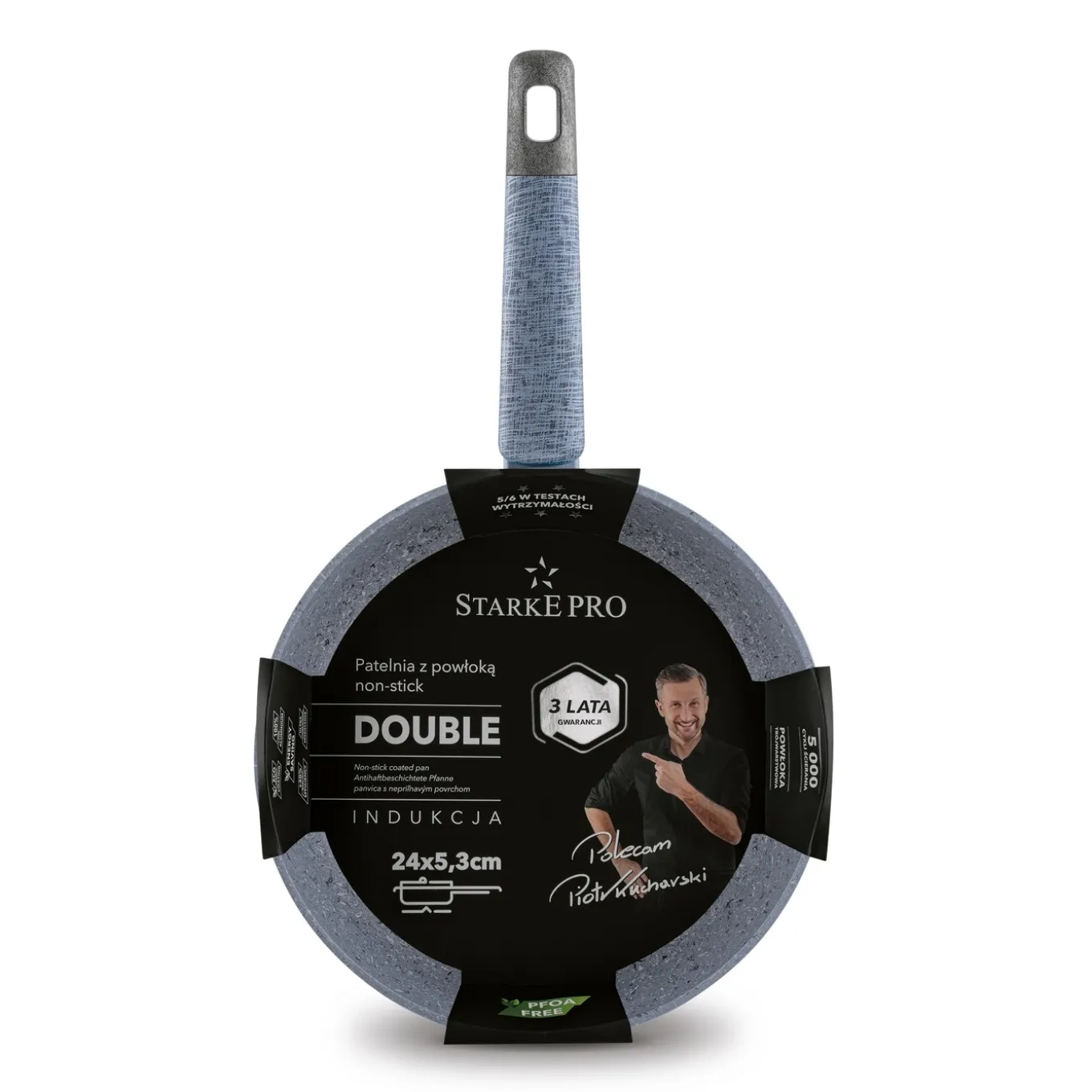 Patelnia na indukcję non stick Starke Pro Double 24 cm