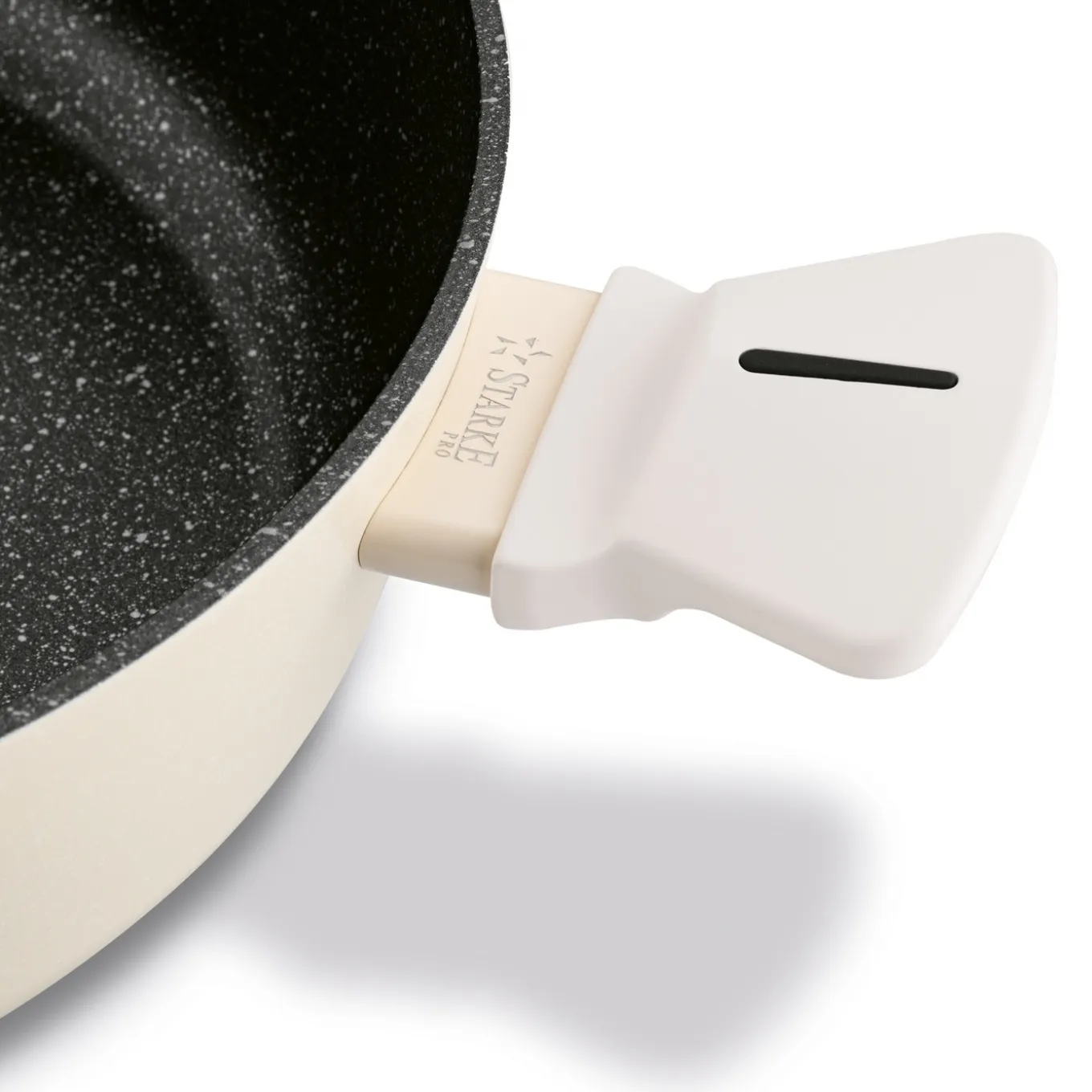Patelnia na indukcję non-stick krótkie uchwyty z pokrywką Starke Pro Brule 28 cm