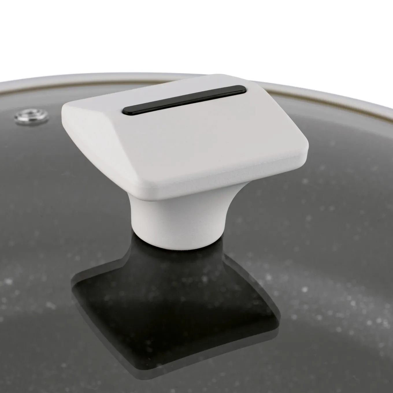 Patelnia na indukcję non-stick krótkie uchwyty z pokrywką Starke Pro Brule 28 cm