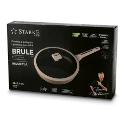 Patelnia na indukcję non-stick z pokrywką Starke Pro Brule 28 cm