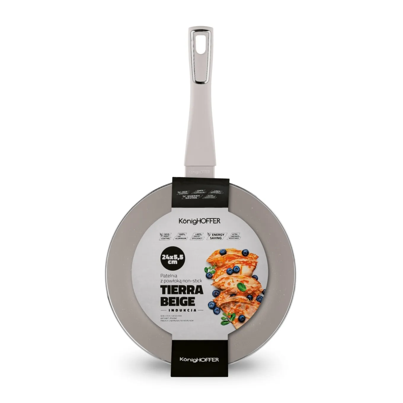 Patelnia na indukcję non-stick Konighoffer Tierra Beige 24 cm